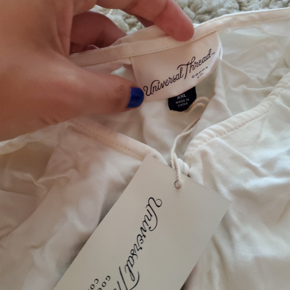New Universal Threads Long Sleeve White Blouse - Picture 4 of 4